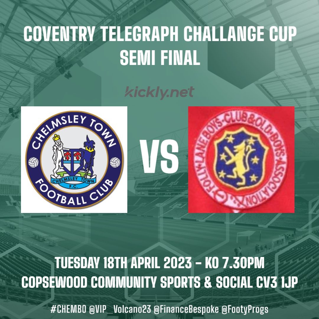 chelmsleytown's tweet photo. 🔵⚪️ SEMI FINAL WEEK ⚪️🔵

Come along and support the lads in a HUGE semi final with a place in the final at CBS Arena up for grabs 👊 #Chembo
@promotenorthsol @ChelmsleyNews @VIP_Volcano23 @FinanceBespoke @FootyProgs https://t.co/ya9AJFjd76
