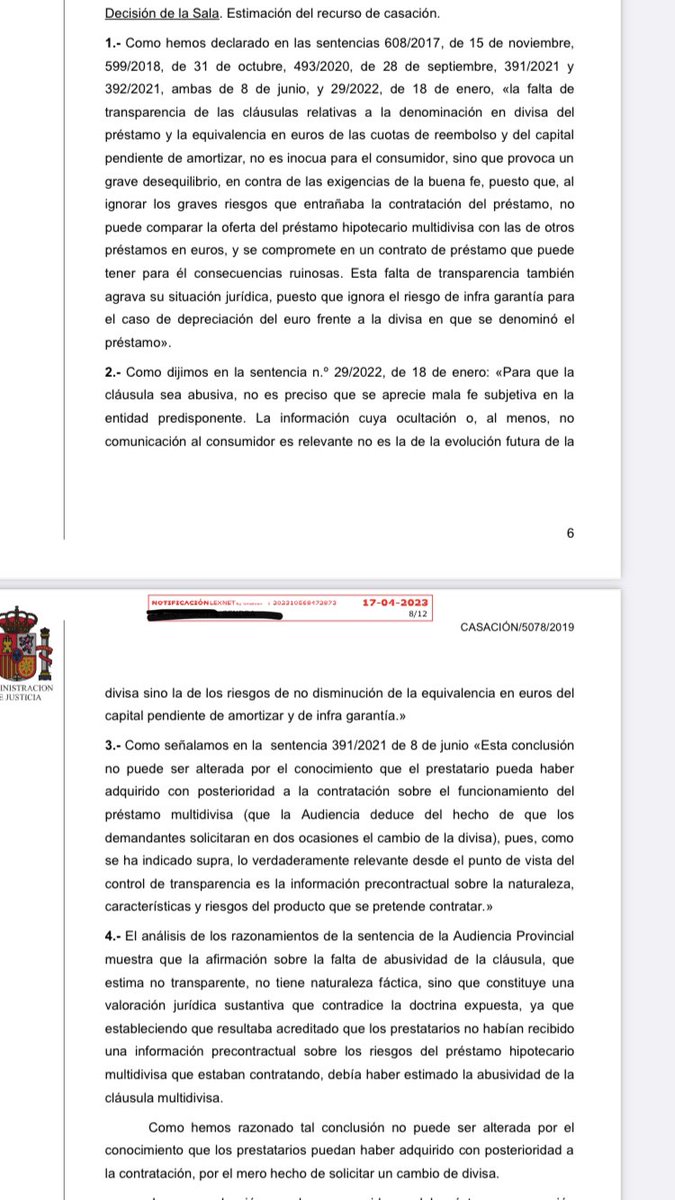 OSerrano_'s tweet image. Iniciamos la semana con una nueva huelga de funcionarios de justicia, pero estamos on fire: 2 Sentecias del T.Supremo y 1 de instancia socios @asufin_ anulando cláusula de préstamos multidivisa de #BBVA #caixabank #bankinter