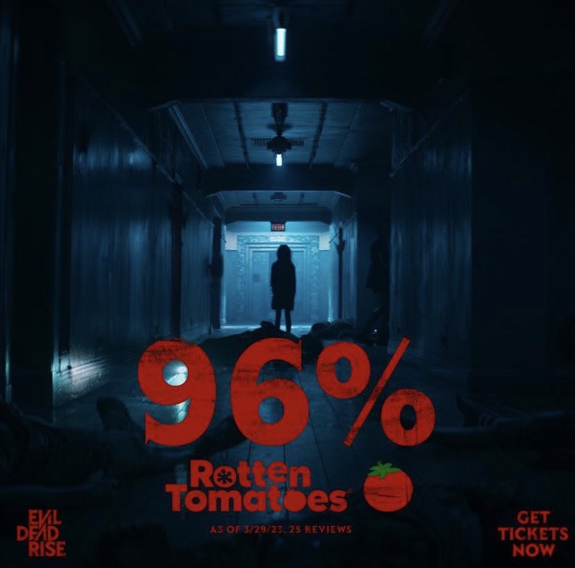 milleniumgray's tweet photo. у грядущего #EvilDeadRise режиссера Ли Кронина внушительные 96% свежести на Томатах и тонны положительной критики. can’t wait 🩸 https://t.co/WFZvPsKtcm
