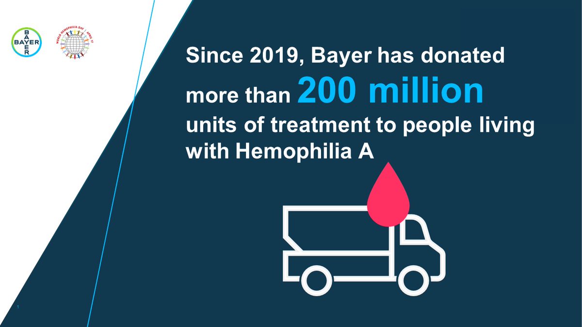 BayerPharma's tweet photo. Today is #WorldHemophiliaDay! 
@Bayer is driven by the goal of helping people with Hemophilia A thrive and is fighting for #AccessForAll by partnering with @wfhemophilia to ensure #HealthForAll #WHD2023.
Find out more here: https://t.co/SEPfr8wo09 https://t.co/FczgqyNvrb