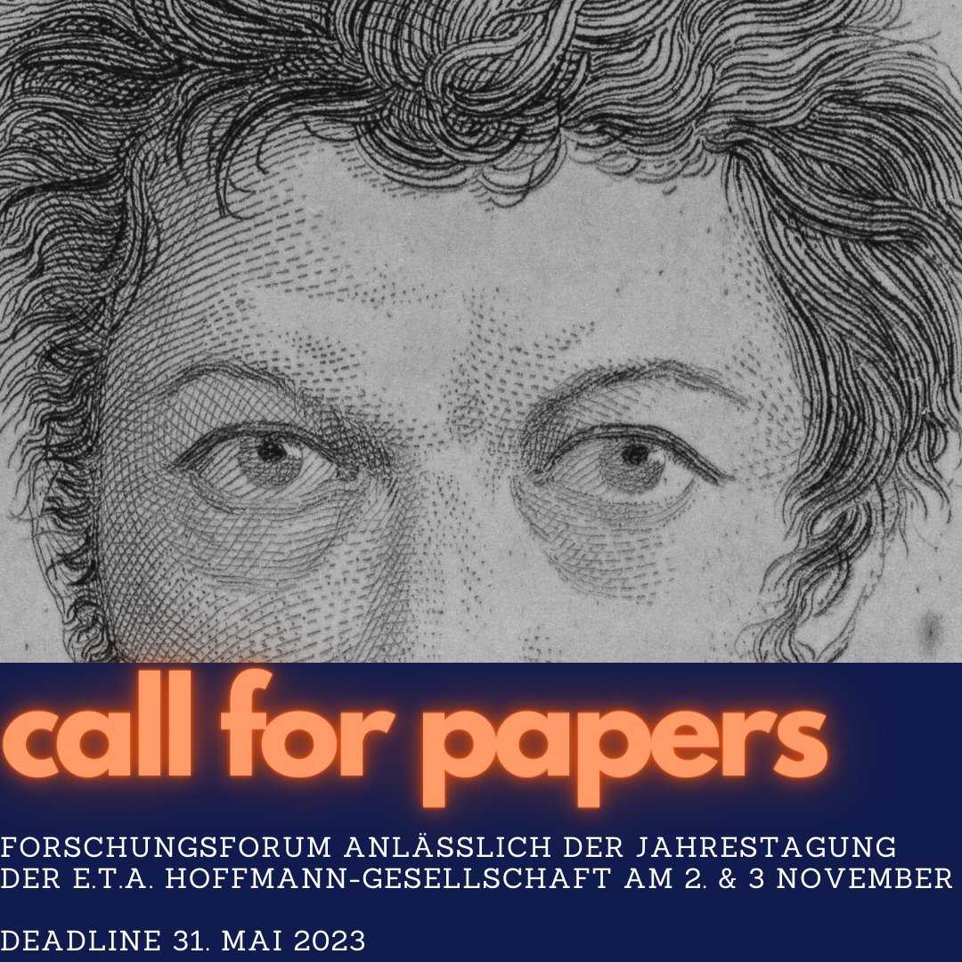 #cfp Ernst looking for papers👀Für die nächste Jahrestagung der <a href="/ETAHG1/">E.T.A. Hoffmann-Gesellschaft</a> werden Beiträge zu #etahoffmann gesucht. Aufgerufen sind Forschende aus den Literatur-, Theater-, Film-, Bild- oder Musikwissenschaften, der Kunstgeschichte und Kunstschaffende🙌
etahoffmann.staatsbibliothek-berlin.de/cfp-forschungs…