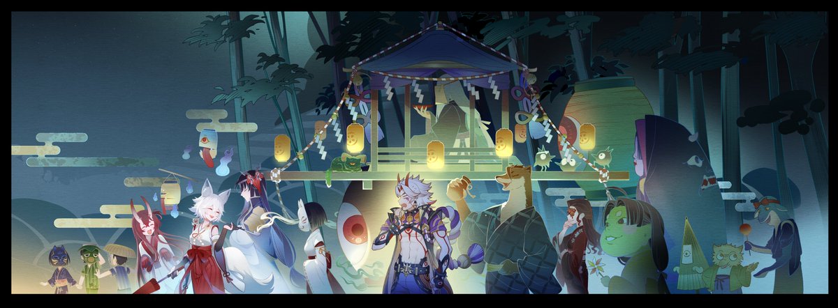 AliceEiga's tweet photo. Electro key’s pic refers to the Hyakkiyakou scene in #Yaemiko story quest in #GenshinImpact !
#HoYoFair https://t.co/IGm8DkLm8n