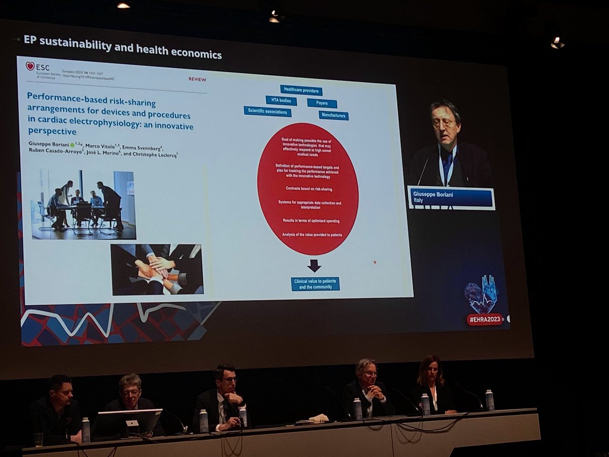 Marco Vitolo Ⓜ️ (@marcovitolomd) on Twitter photo #EHRA2023 #Europace
📌Evidence-based EP sustainability: what is the current state of knowledge
Interesting session on Public Health and Health Economics 📊📈
A call to action 💪🏻
<a href="/BorianiGiuseppe/">Boriani Giuseppe</a> <a href="/DavidDuncker/">David Duncker</a> <a href="/Dominik_Linz/">Dominik Linz</a> <a href="/EuropaceEiC/">Europace Editor-in-Chief</a> <a href="/GiulioConte9/">Giulio Conte</a> <a href="/FraSantoroMD/">Francesco Santoro, MD, PhD</a> <a href="/GuerraCardio/">Federico Guerra</a> #EHRA2023 #Europace
📌Evidence-based EP sustainability: what is the current state of knowledge
Interesting session on Public Health and Health Economics 📊📈
A call to action 💪🏻
<a href="/BorianiGiuseppe/">Boriani Giuseppe</a> <a href="/DavidDuncker/">David Duncker</a> <a href="/Dominik_Linz/">Dominik Linz</a> <a href="/EuropaceEiC/">Europace Editor-in-Chief</a> <a href="/GiulioConte9/">Giulio Conte</a> <a href="/FraSantoroMD/">Francesco Santoro, MD, PhD</a> <a href="/GuerraCardio/">Federico Guerra</a>