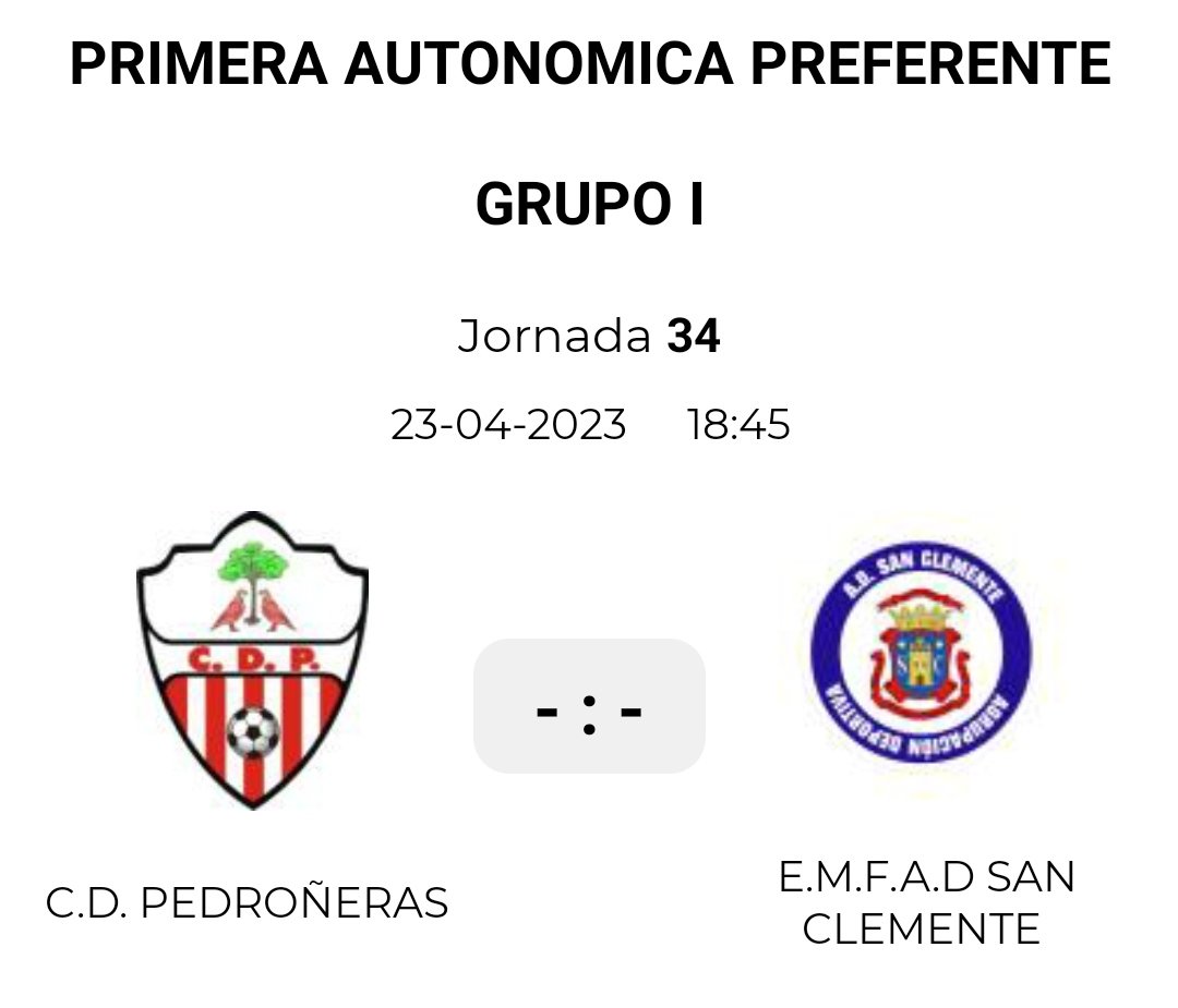 CDPedroneras's tweet photo. Arrancamos una nueva semana en el CDP 🏃‍♂️
Entrenamientos a tope para dar nuestra mejor versión este fin de semana, en nuestro Teatro de Los Sueños 🎭
Ve apuntado la cita! No puedes faltar!
#SomosCDP🔴⚪ https://t.co/togrey5fAz