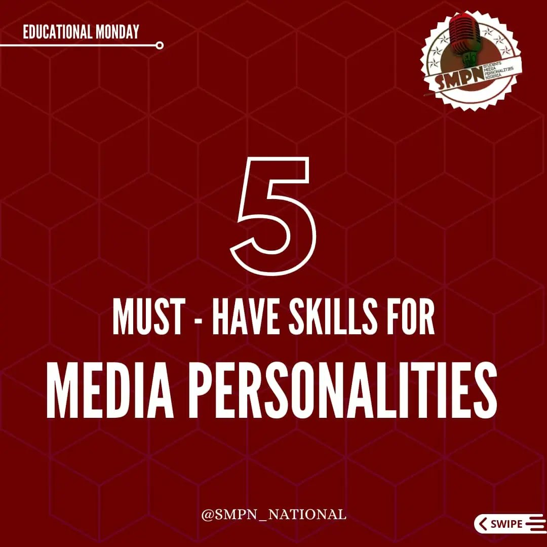 As an upcoming media personality, certain skills are a must-have. Importantly, mastering these skills will play a huge role in your growth and success as a media personality.

Read on 👇

#threads #mediaindustry #PersonalGrowth #SMPN