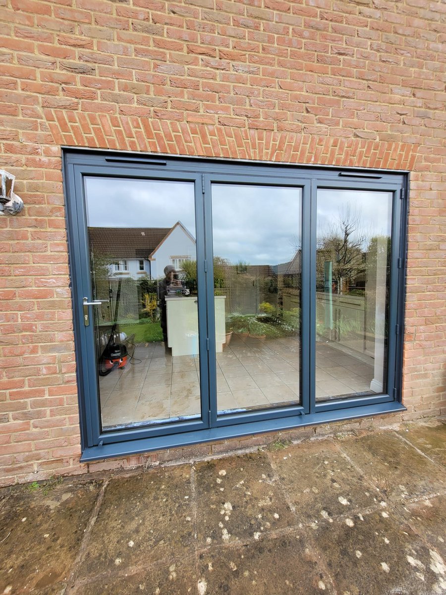 Before & After : Our customers wanted to flood there property with light and reduce heating bills, they were delighted with these energy efficient aluminium bi-fold doors, simply Majestic! @YaleDWS @CornwallGlass #Devon #Taunton #Bristol #UKmfg #UKmanufacturing