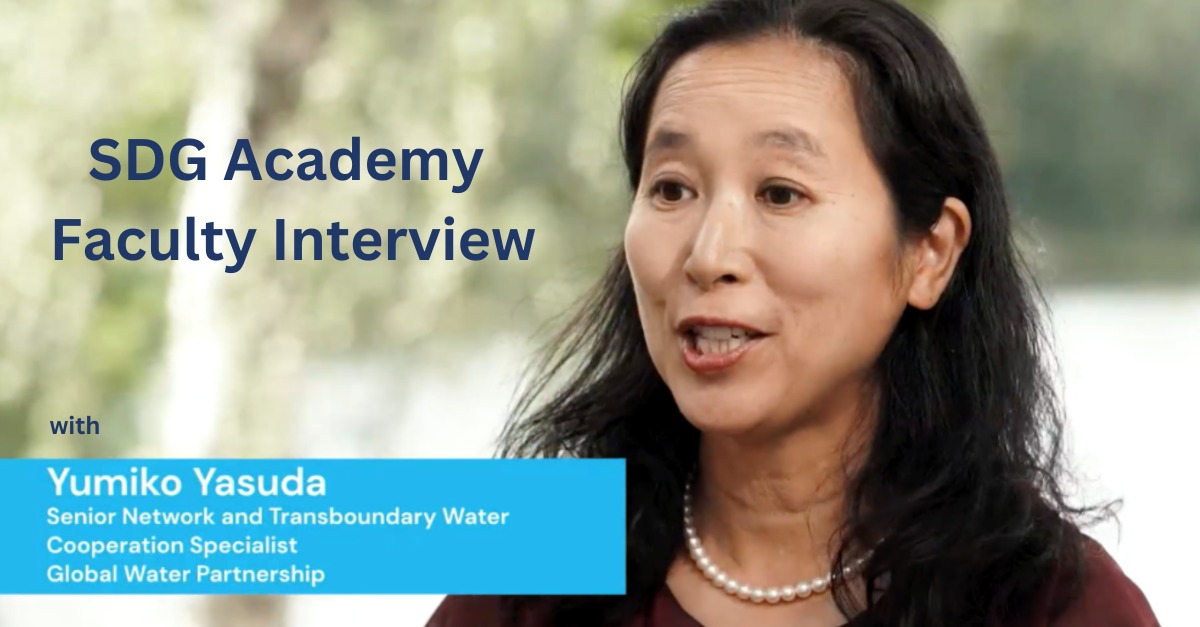 GWPnews's tweet photo. Faculty interview with GWP Senior Network & #TransboundaryWater Cooperation Specialist @YasudaYumiko by @SDG_Academy.
Check it out for insights into the importance of learning about #WaterGovernance for transboundary #FreshwaterSecurity โ https://t.co/5GZRwdqkBC
#SDG6 https://t.co/WtC2QzSm3V