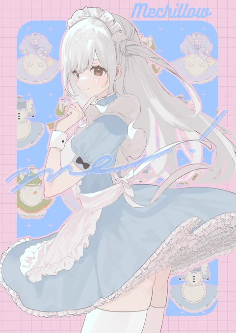 ▍5/5 コミティア144 カラーイラスト本Mechillow【B54b】メイド服を着た女の子の本が出ますウルトラ豪華ゲスト寄稿もございます!#COMITIA144 #コミティア144 