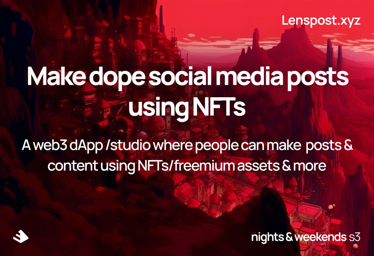 Posterdotfun's tweet photo. We are basically making a DIY station for your to make web3 social media content using your NFTs and assets >>> @_buildspace @FarzaTV
#Lenspost coming to a decentralized social media network near you, starting with @LensProtocol https://t.co/73tBiNfpl8