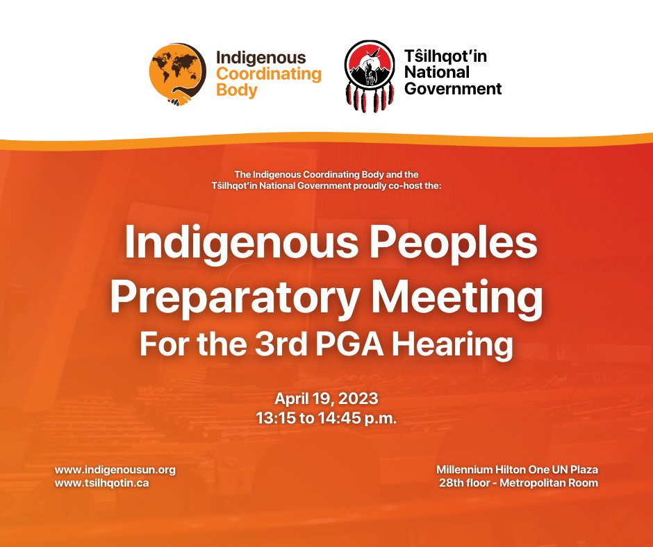 📣 Big news for #IndigenousPeoples! <a href="/UN_PGA/">UN GA President</a> is hosting high-level talks on a new status at <a href="/UN/">United Nations</a>. Join <a href="/indigenousun/">Indigenous Peoples at the UN 🇺🇳</a> &amp; <a href="/tsilhqotin/">Tŝilhqot'in National Government</a> for a special briefing before the event 🗓️ April 19 at 1:15pm. Don't miss out! #IPatUN Get updates: indigenousun.org