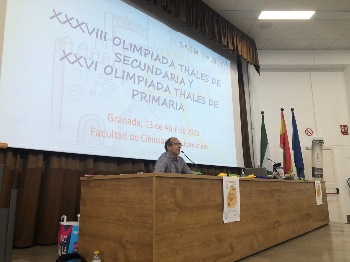 ThalesGranada's tweet photo. Os compartimos fotos de la entrega de premios de las Olimpiadas Provinciales que tuvo lugar en Granada del pasado 13 de abril.

1️⃣ Primero de todo tuvo lugar la presentación por el Delegado Provincial en Granada de @saemthales Rafa Ramírez

🧵👇 https://t.co/lIhnDhj9p8