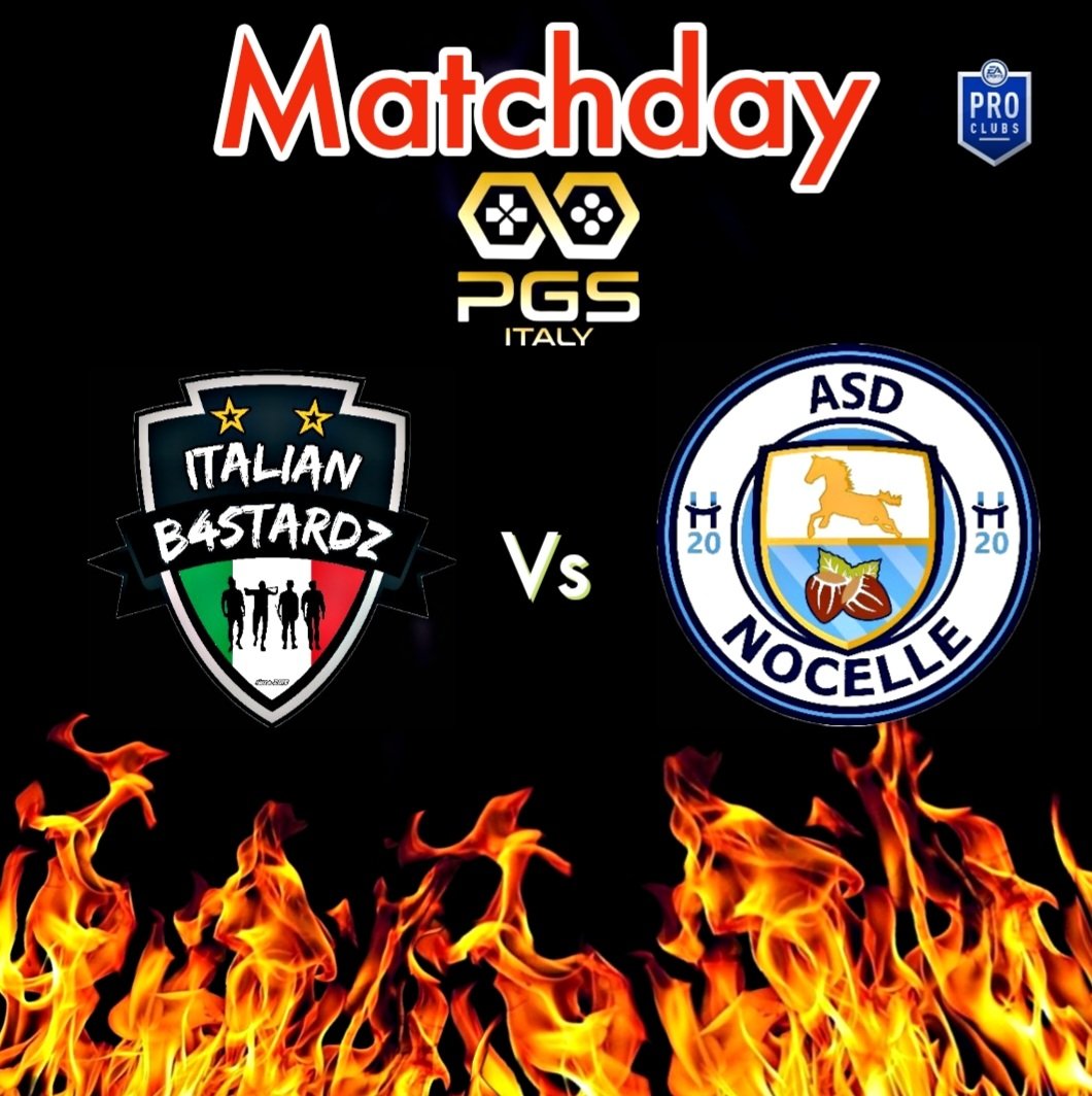 🔹MATCHDAY🔹
🔜 Questa sera!

🗓 11a Giornata 
🏆 <a href="/PGS_ITALIA/">PRO GAMING SOCIETY</a>
🕥 23:20
🆚 <a href="/ASD_NOCELLE/">ASD NOCELLE</a>

#ForzaItali4nB4stardz
<a href="/pctransfermarkt/">🇮🇹 PRO CLUBS TRANSFERMARKT🔍</a> <a href="/tanadelproclub/">La Tana del ProClub</a> <a href="/vGamesRT/">vGamesRT 🔄</a> <a href="/KickOff_ProClub/">Kick-Off</a>
