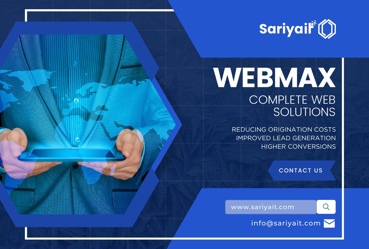 SariyaIt's tweet image. Exciting news! 🎉 #SariyaIT presents #Webmax - the ultimate web solution for your online business! 💻 From website design to online marketing, we have got you covered. 🤝 Contact us at info@sariyait.com or visit sariyait.com/webmax/ to learn more. #DigitalSolutions