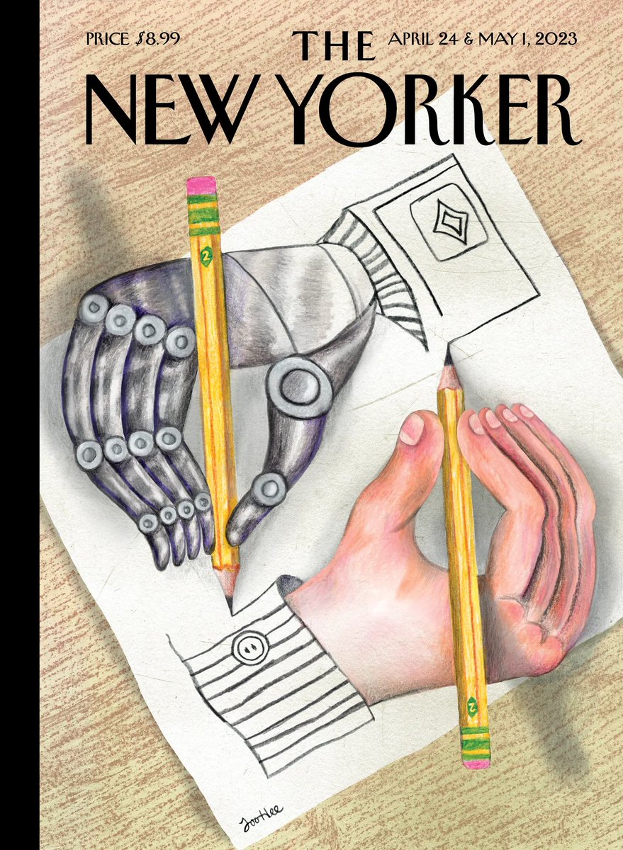 BoomersDaily55's tweet image. THE NEW YORKER MAGAZINE - APRIL 24 & MAY 1, 2023 PREVIEW
@NewYorker Magazine - #Chatbots and #imagegenerators, newly on the rise, have sparked our imaginations—and our fears. #magazines #literarymagazines #politics #AI #artificialintelligence #magazinepreviews…