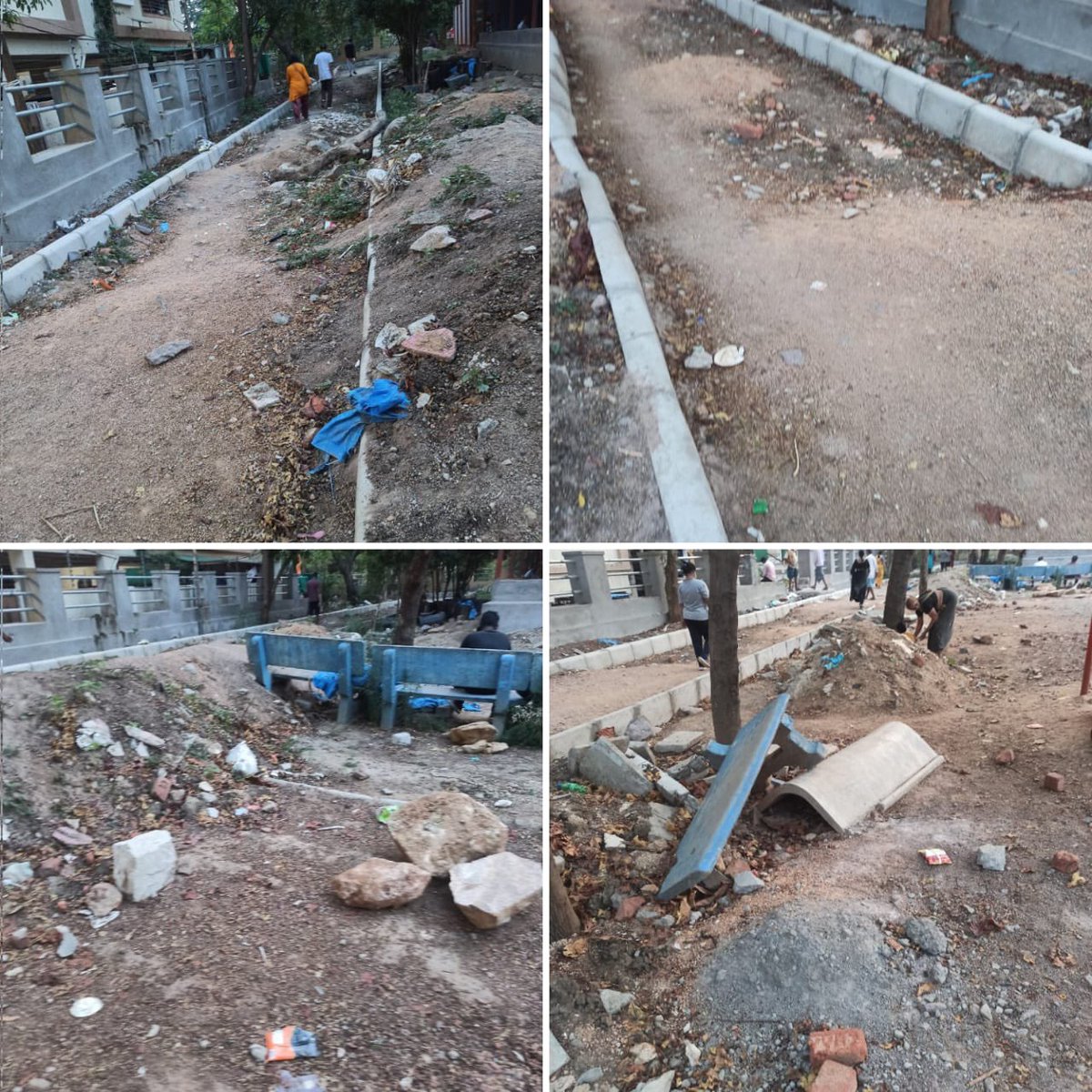 ShivaJyotsna's tweet image. #Nizampet Srinivas Nagar Colony Park  Work started &amp;amp; stopped again.
The walking track work is pending and  causing inconvenience to #Joggers &amp;amp; #LocalResidents .

I request @MC_Nizampet  @ACLB_Medchal to complete pending park construction works.

#QuthbullapurParks 
#Right2Walk