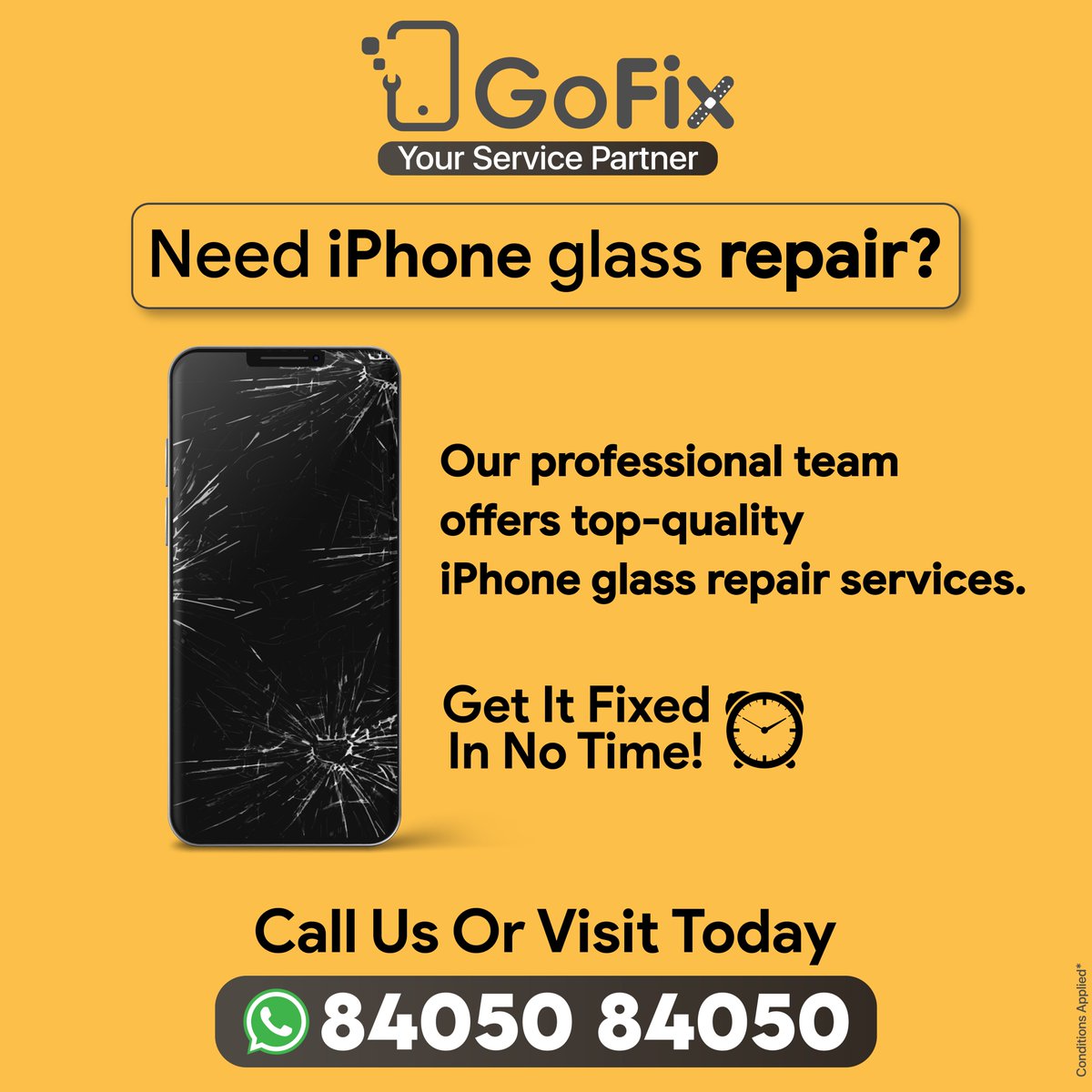 Has your iPhone's glass broken? visit @Gofixindia Our certified technicians will fix it in no time.

Visit our service center or Contact us: +91 84050 84050
.
#iphone #iphoneservice #trending #chennai #screenreplacement #iphoneglass #brokendisplay #glassreplacement #gofixindia