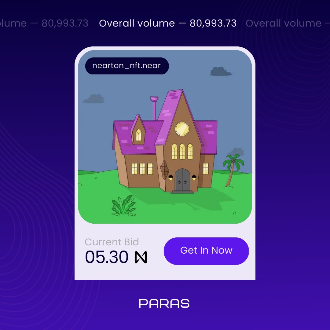 NearExplorer โ (@nearexplorer) on Twitter photo 8โฃ <a href="/MetaNEARton/">NEARton ๐ $NEXP</a> โ the first metacity on NEAR. Initial supply - 3,000 (before the Deflation)
Volume for the last 7 days (+991%) โ 174.39 $NEAR
paras.id/ru/collection/โฆ 8โฃ <a href="/MetaNEARton/">NEARton ๐ $NEXP</a> โ the first metacity on NEAR. Initial supply - 3,000 (before the Deflation)
Volume for the last 7 days (+991%) โ 174.39 $NEAR
paras.id/ru/collection/โฆ