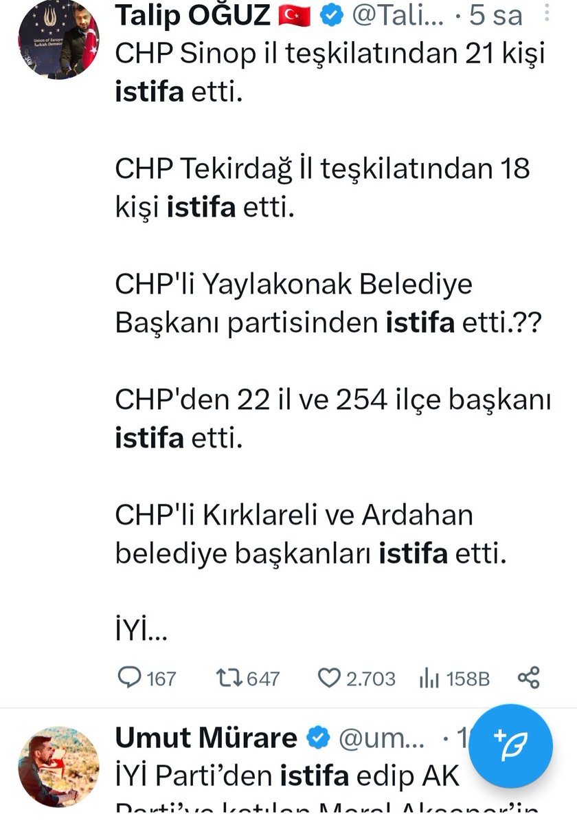 Bu insanlar niye istifa edipte AKP ye geçiyordaha da uyanamıyorsunuz iyi bakın araştırın isterseniz 🤣🤣🤣 #AKPyeOyYok