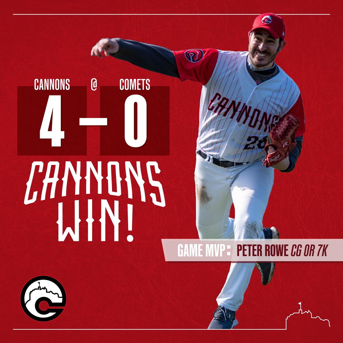 Edin_Cannons's tweet photo. Peter Rowe dominated on the bump yesterday. 🔥

#BaseballScotland https://t.co/zJqIEexYPc