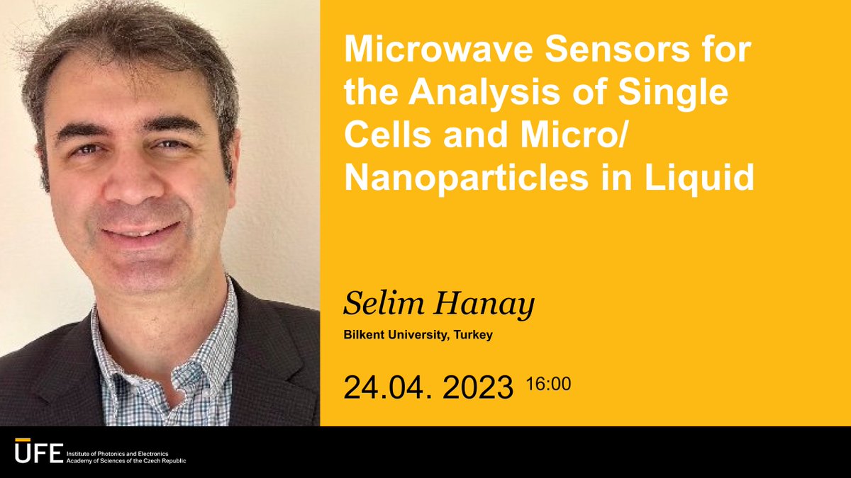 BioED_IPE's tweet image. Be sure to join us on our 26. webinar on Monday 24.4. at 16:00 CET by @HanayGroup from @BilkentUniv: #MicrowaveSensors for the Analysis of #SingleCells and Micro/#Nanoparticles...
Register here: bit.ly/3oo05lO
@URSI_Radio
@CzechURSI
@EMBcsIEEE
@T28Mtt
@IEEEorg
@ieeer8