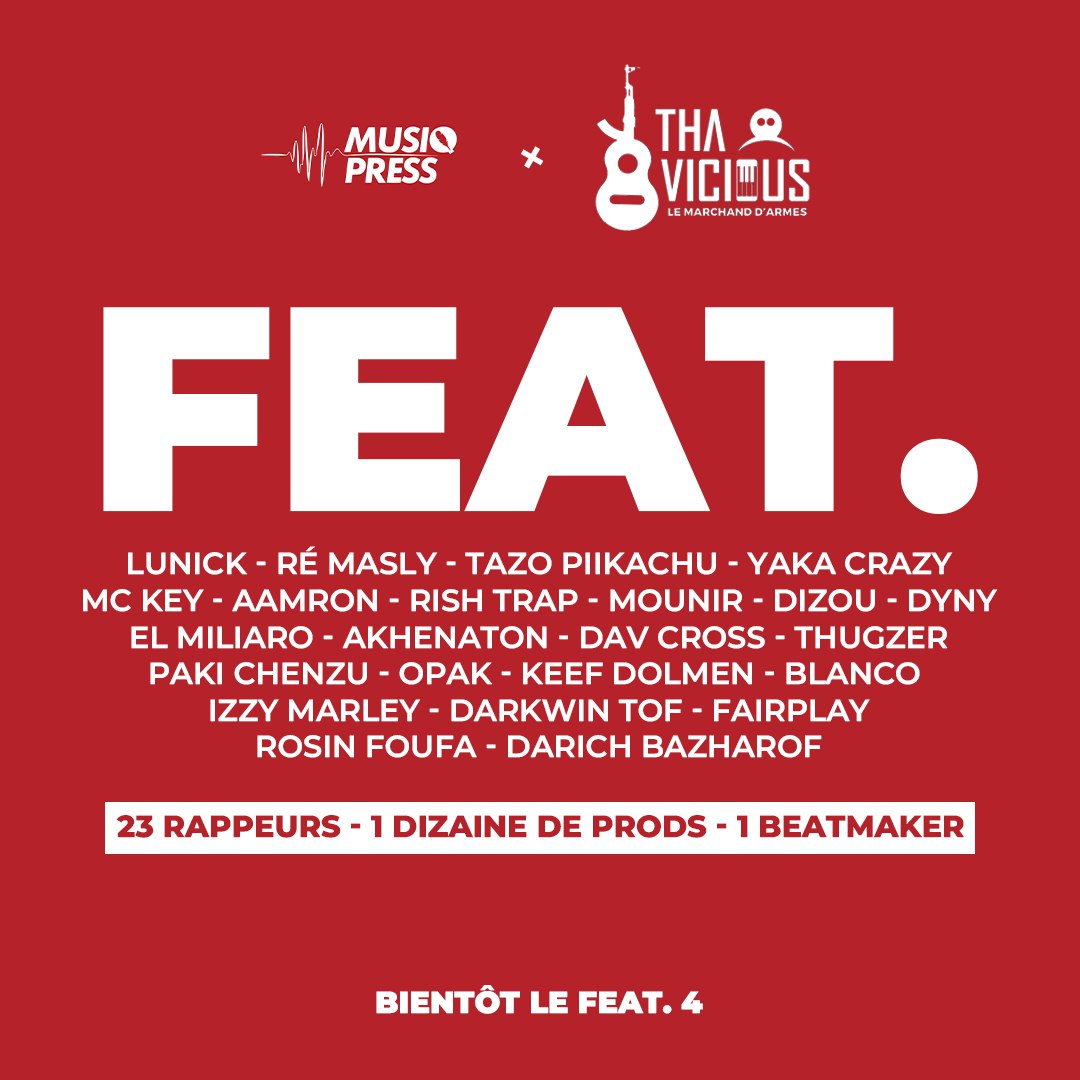 Quels artistes voulez-vous voir sur le FEAT. 4 ? 💥

En attendant, retrouvez celui HORS SERIE avec les meilleurs rappeurs de KARA : youtu.be/851B7kN1MNA

#musiqpress #shaadow #thaviciousbeatz #edohbruce #team228 #tgtwittos