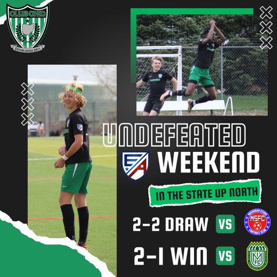 Our weekend in Michigan resulted in a hard fought tie against a strong Michigan Stars Elite Team and exciting win against United FC Michigan ⚽️💚🖤<a href="/ClubOhioSoccer/">Club Ohio Soccer</a> #ClubOhioNationalTeams <a href="/EliteAcademyL/">Elite Academy League</a>