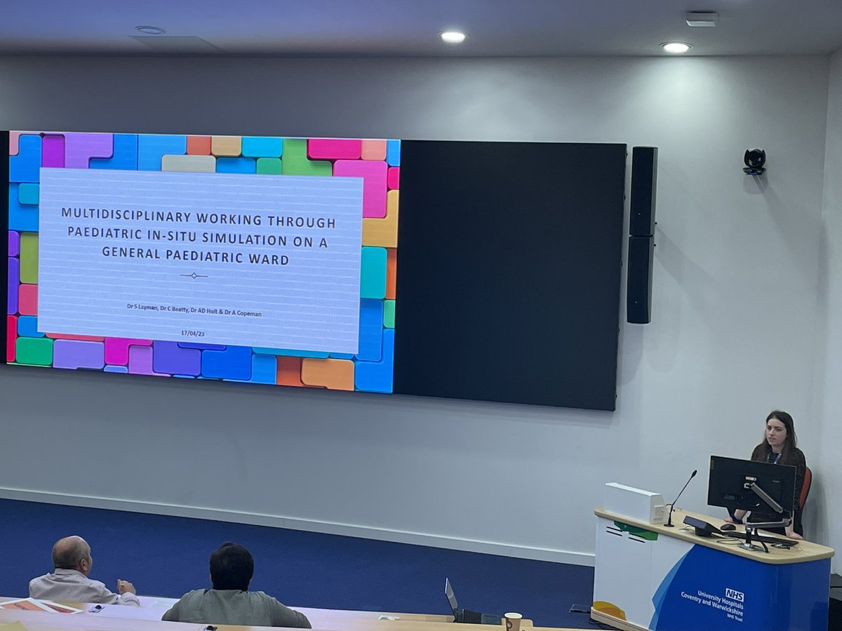 RWT_paedsimed (@rwt_paedsimed) on Twitter photo <a href="/ShoshLayman/">Shosh Layman</a> presenting the incredible data from the last 5 years of in situ paeds sim data. MDT, low fidelity sim generating wide ranging learning and improved confidence in 100s of learners <a href="/ShoshLayman/">Shosh Layman</a> presenting the incredible data from the last 5 years of in situ paeds sim data. MDT, low fidelity sim generating wide ranging learning and improved confidence in 100s of learners