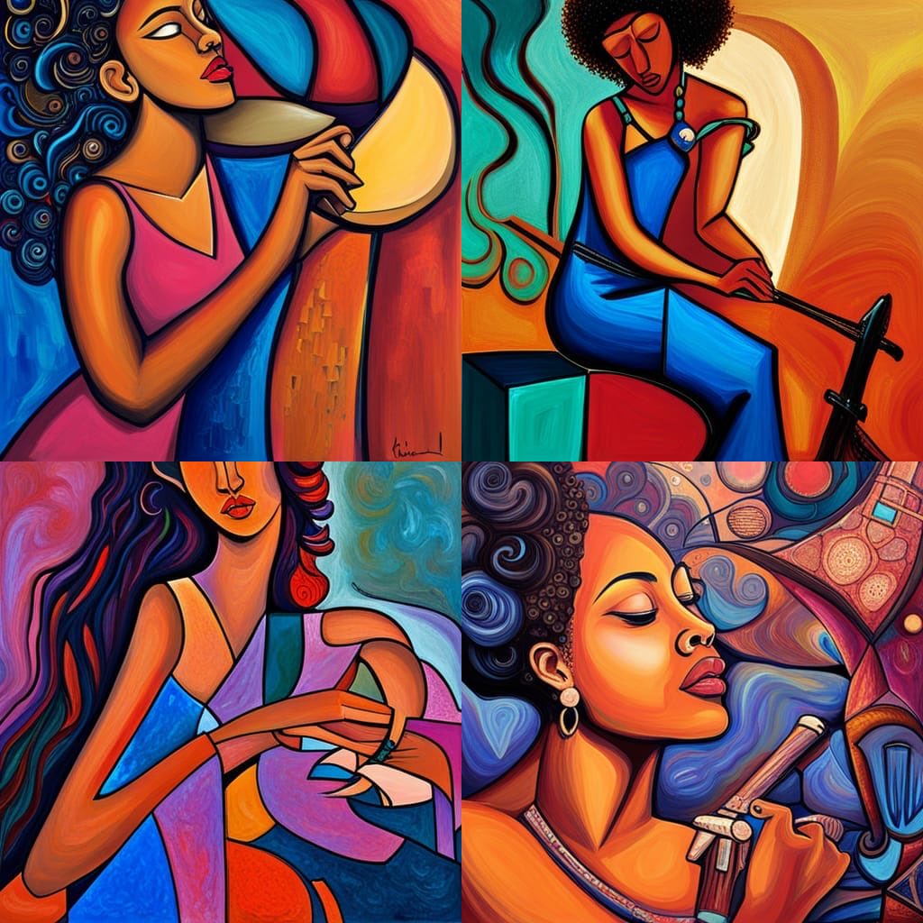 NFTCurator2's tweet photo. "Women in jazz - made with @NightCafeStudio 

https://t.co/YfDCqCAJtu

#aiart #nightcafe #digitalart https://t.co/3YA2Pgs1M1