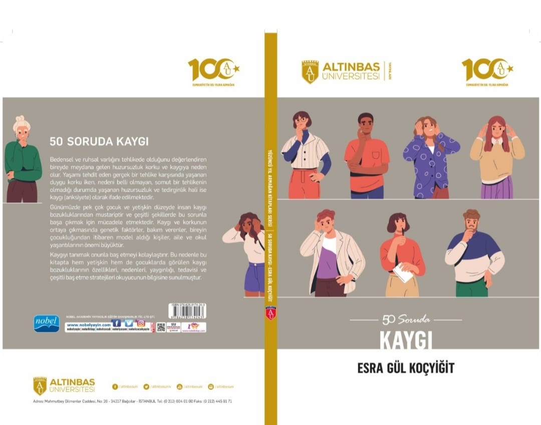 altinbaspsi's tweet photo. Bölümümüz öğretim üyelerinden Dr. Öğr. Üyesi Esra Gül Koçyiğit hocamızın Altınbaş Üniversitesi "Cumhuriyetimizin 100. Yılına Özel 100 Kitap" projesi kapsamında yazdığı "50 Soruda Kaygı" kitabı yayınlandı.

Hocamızı tebrik eder, başarılarının devamını dileriz 🍀 https://t.co/B7pqCRuN5u