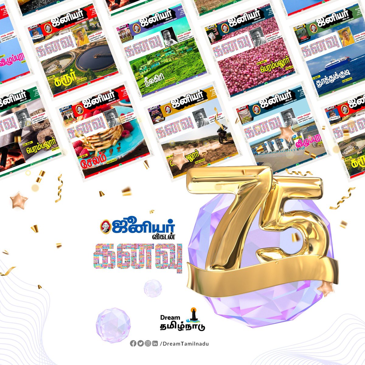 sureshsambandam's tweet photo. It takes close to 1000 hours to research and writ about one district. #Kanavu articles have done 75 issues in Junior Vikatan . This is probably the most extensive work on #inclusive development undertaken at every district level this is lot of hard work from Kanavu team of @DreamTamilnadu .