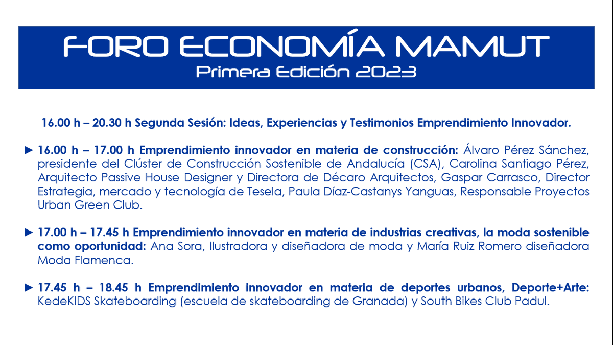 PadulViva's tweet photo. Mañana a las 10.00 AM se inaugura la primera edición del Foro de #EconomíaMamut de #Padul una oportunidad para conocer la estrategia nacional en materia de fomento y apoyo al #Emprendimiento y  la realidad del ecosistema #Emprendedor a nivel de la provincia de #Granada https://t.co/nKTBWIj3C1