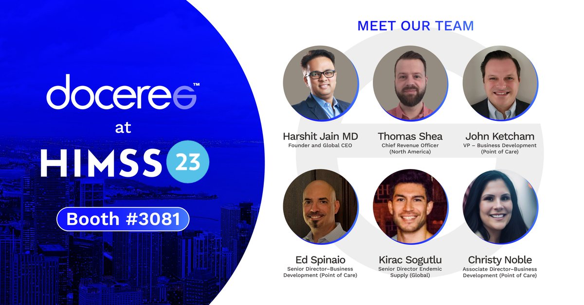 We are at HIMMS!

Meet our team at booth #3081. We are excited and looking forward to sharing how we are improving patient outcomes globally.

#himms23 #healthtech #chicago #team #event #pharmaevent