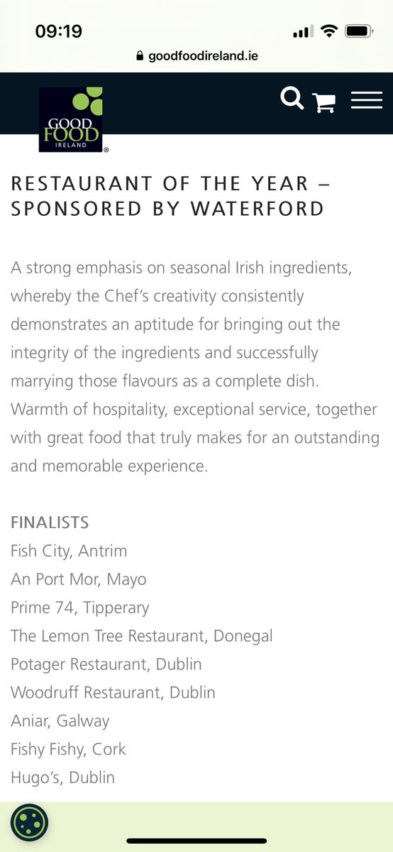 On our way to the K-Club…beyond excited! 🥳 Truly honoured to have been shortlisted for Restaurant of the Year. Huge kudos to Head Chef <a href="/MichaelJMchef/">Michael Morrisroe</a> his team, always innovating, always using the best of Irish ☘️ produce 🥩🐟🐥🥬🥕🧀#goodfoodirelandawards <a href="/GoodFoodIreland/">Good Food Ireland®</a>