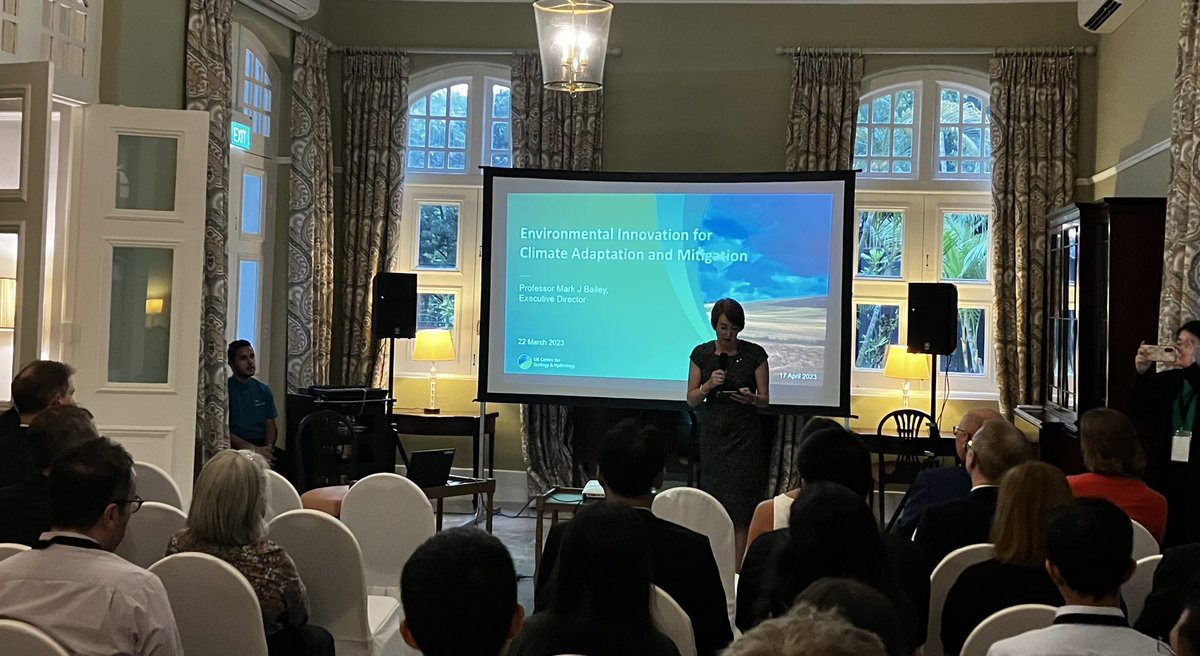 @karaowen introducing this evenings @UK_CEH and @EOS_SG event on #science for climate mitigation and adaptation. @UKinSingapore @NERCscience