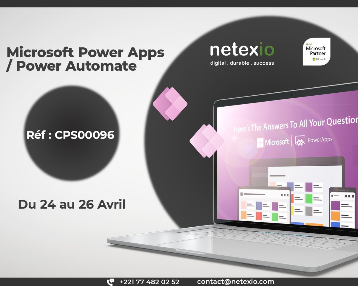 netexio's tweet photo. Êtes-vous prêts à faire passer vos compétences au niveau supérieur ? Maitrisez l'automation de tâches récurrentes avec Microsoft Power Automate. https://t.co/J622RvmFH3