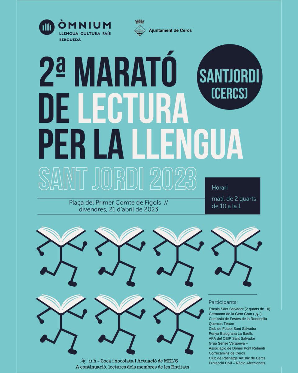 🌹 𝐒𝐀𝐍𝐓 𝐉𝐎𝐑𝐃𝐈 𝟐𝟎𝟐𝟑
Aquests son els actes programats per celebrar la diada al #MunicipideCercs

#SantJordi2023 #AGORAculturalCercs #ViuCercs #Cercs #Bergueda