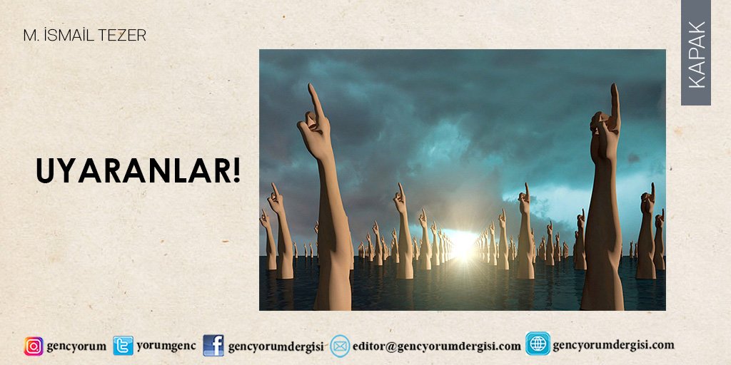 YorumGenc's tweet photo. "Uyaranlar!"
https://t.co/fBqem5ayWF
M. İsmail Tezer "Arınmak ve yeniden başlamak için..." sayımıza yazdı. @ismail_tezer
Nisan sayımız ve web sitemizde...
#dergi #gencyorum #Ramazan #oruç #uyaran https://t.co/hgJaMZp8Fy
