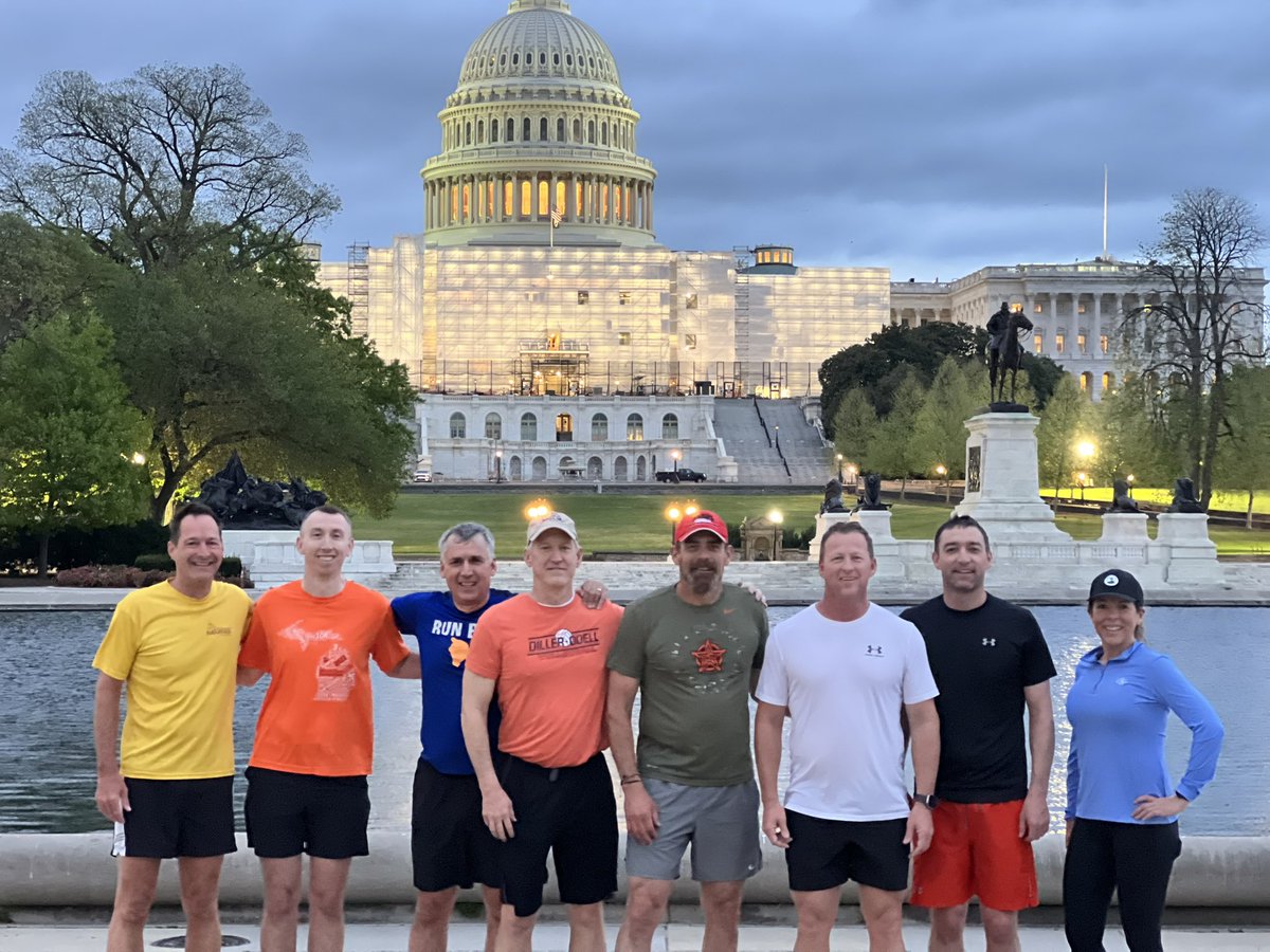NRECA leg rally power run with electric, fiber and a few CFF donors - the ghost, Rawhide, me, Big Red, Okie, Swiss, the Todd and Adtran. <a href="/voices4coops/">Voices for Cooperative Power</a> <a href="/NRECANews/">NRECA</a>