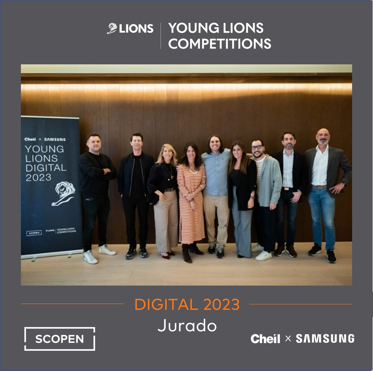 SCOPEN (@scopen_es) on Twitter photo Jurado top el de la competición de #YoungLionsDigital, patrocinada por <a href="/CheilSpain/">Cheil Spain</a> con el apoyo de <a href="/SamsungEspana/">Samsung España</a> - gracias a todos
<a href="/alfonsoferAF/">Alfonso Fernández</a> <a href="/SamsungEspana/">Samsung España</a> <a href="/mcdonalds_es/">McDonald's España</a> <a href="/orange/">Orange</a> <a href="/mccann_mw/">mccann_mw</a> <a href="/betonahmad/">beto nahmad</a> <a href="/VCCPSpain/">VCCP Spain</a> <a href="/Di_Trolio/">Alejandro Di Trolio</a> <a href="/e1even5ive/">malcolm poynton</a> #Hankook <a href="/kikasamblas/">kika samblas</a> Jurado top el de la competición de #YoungLionsDigital, patrocinada por <a href="/CheilSpain/">Cheil Spain</a> con el apoyo de <a href="/SamsungEspana/">Samsung España</a> - gracias a todos
<a href="/alfonsoferAF/">Alfonso Fernández</a> <a href="/SamsungEspana/">Samsung España</a> <a href="/mcdonalds_es/">McDonald's España</a> <a href="/orange/">Orange</a> <a href="/mccann_mw/">mccann_mw</a> <a href="/betonahmad/">beto nahmad</a> <a href="/VCCPSpain/">VCCP Spain</a> <a href="/Di_Trolio/">Alejandro Di Trolio</a> <a href="/e1even5ive/">malcolm poynton</a> #Hankook <a href="/kikasamblas/">kika samblas</a>
