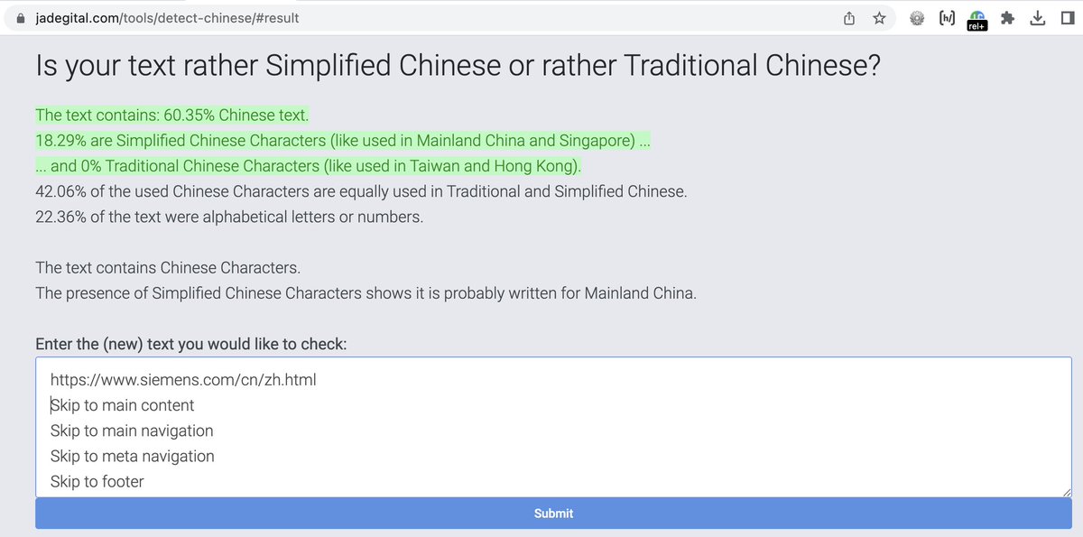 🎉 #Siemens #China - all in Simplified Chinese - all right! Not every webmaster taking care of websites targeting Mainland China get it right! Congrats <a href="/Siemens/">Siemens</a> 🎉