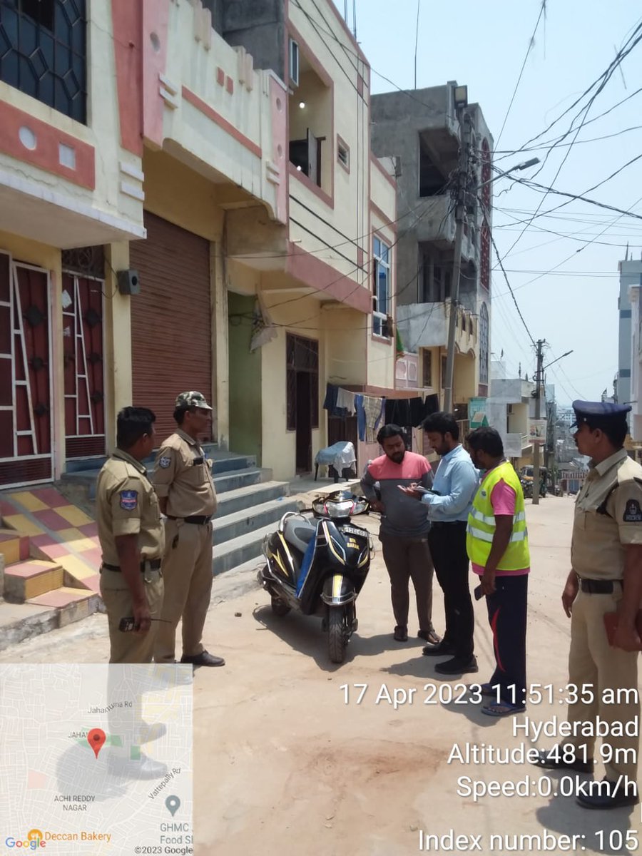 Today Community policing held at Vattepally, by Patrolling car officers and Blue colts officers of PS Falaknuma, explained about cyber frauds, dial 100, installation of CCTV cameras and etc