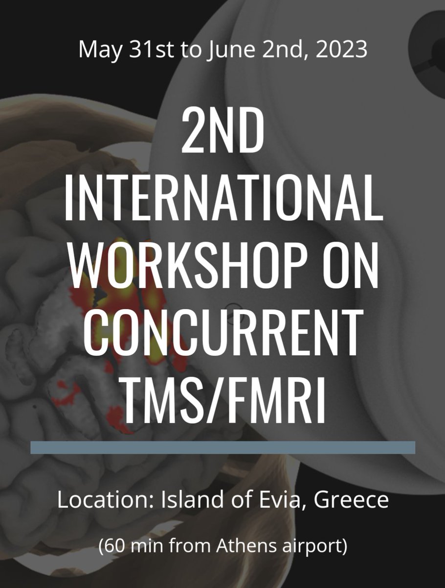 📢 Deadline extended to Apr 24 for the 2nd Intl TMS/fMRI Workshop! Don't miss this opportunity to connect, collaborate, and get inspired by experts in the field. Join us in beautiful Evia, Greece, for an unforgettable experience! 🌊☀️🧠 Register now! 👉 tmsfmri.com/workshop