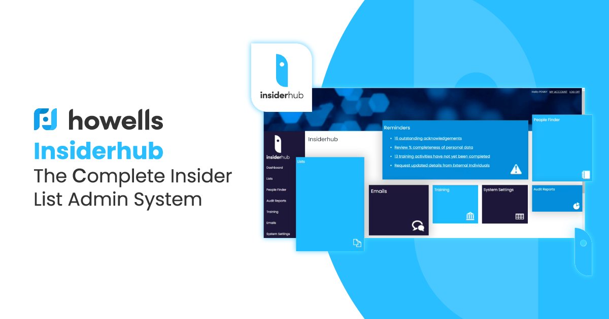 Howells_Tech's tweet image. Insiderhub: the complete Insider List Admin System📋
Insiderhub is a complete system to securely track, communicate and report on projects and insiders for swift compliance with MAR.
#insiderlist #adminsystem #shareplanadmin