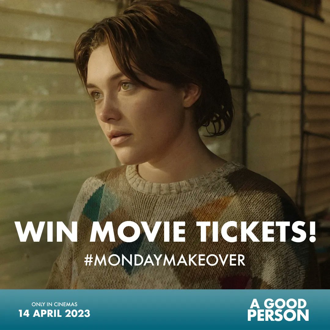 FilmfinityZA's tweet photo. Sometimes the best new beginnings start with a haircut. ✂️ Florence Pugh with short hair for the win! 😍 Show us your own unique #MondayMakeover in the comments and stand a chance to WIN 2 movie tickets up for grabs! 🍿 🎬
#AGoodPerson in cinemas on 14 April 2023. https://t.co/Z4izeeShfx