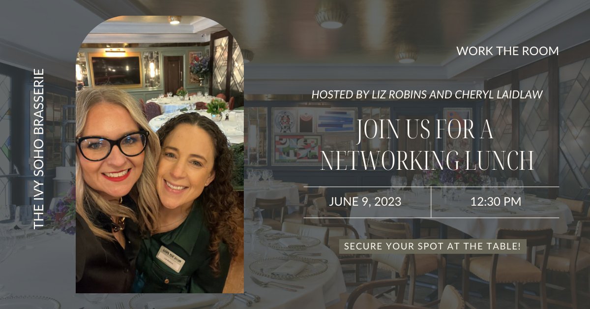 Are you looking to connect with other business owners in a meaningful way? Join us for a 3-course networking lunch hosted by Cheryl Laidlaw <a href="/LondonWebGirl/">Cheryl Laidlaw</a> and Liz Robins <a href="/LizRobins74/">thepayrollqueen</a>