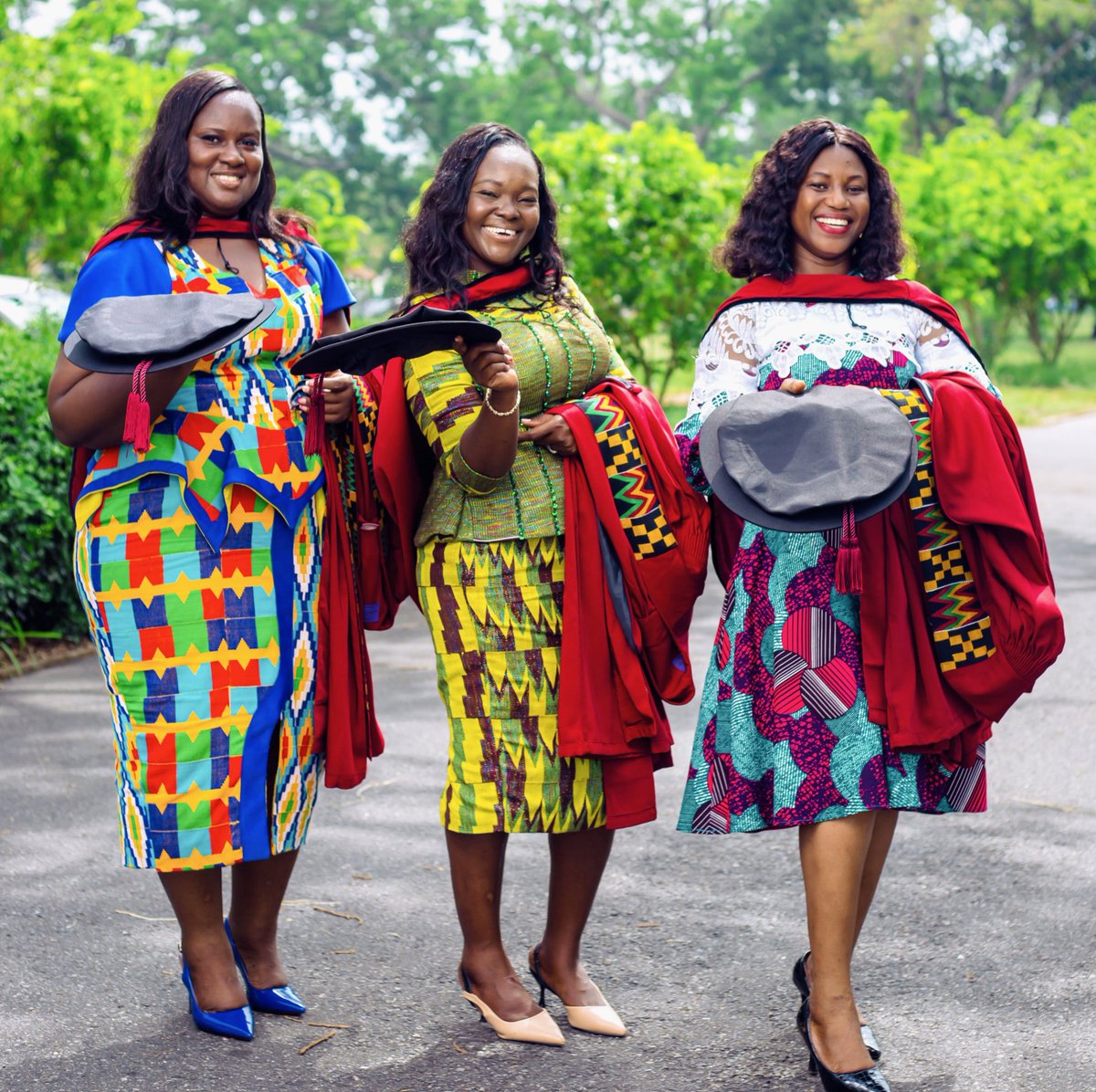 justnumah's tweet photo. #CelebratingFriends
Waited for almost a year to have these photos with my ladies. Congratulations to the two sisters my #PhD journey gave me! We were all kindly funded by @DAAD_Germany through @ISSERUG . Congratulations once again Dr Mercy Ackah and Dr Doreen Anayamesem Odame! https://t.co/T4uuxNnPft