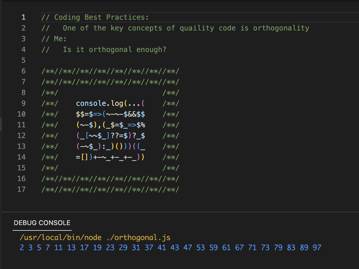 PR0GRAMMERHUM0R's tweet image. JavaScript forbidden practices. Part 5: orthogonality reddit.com/r/programmerhu…