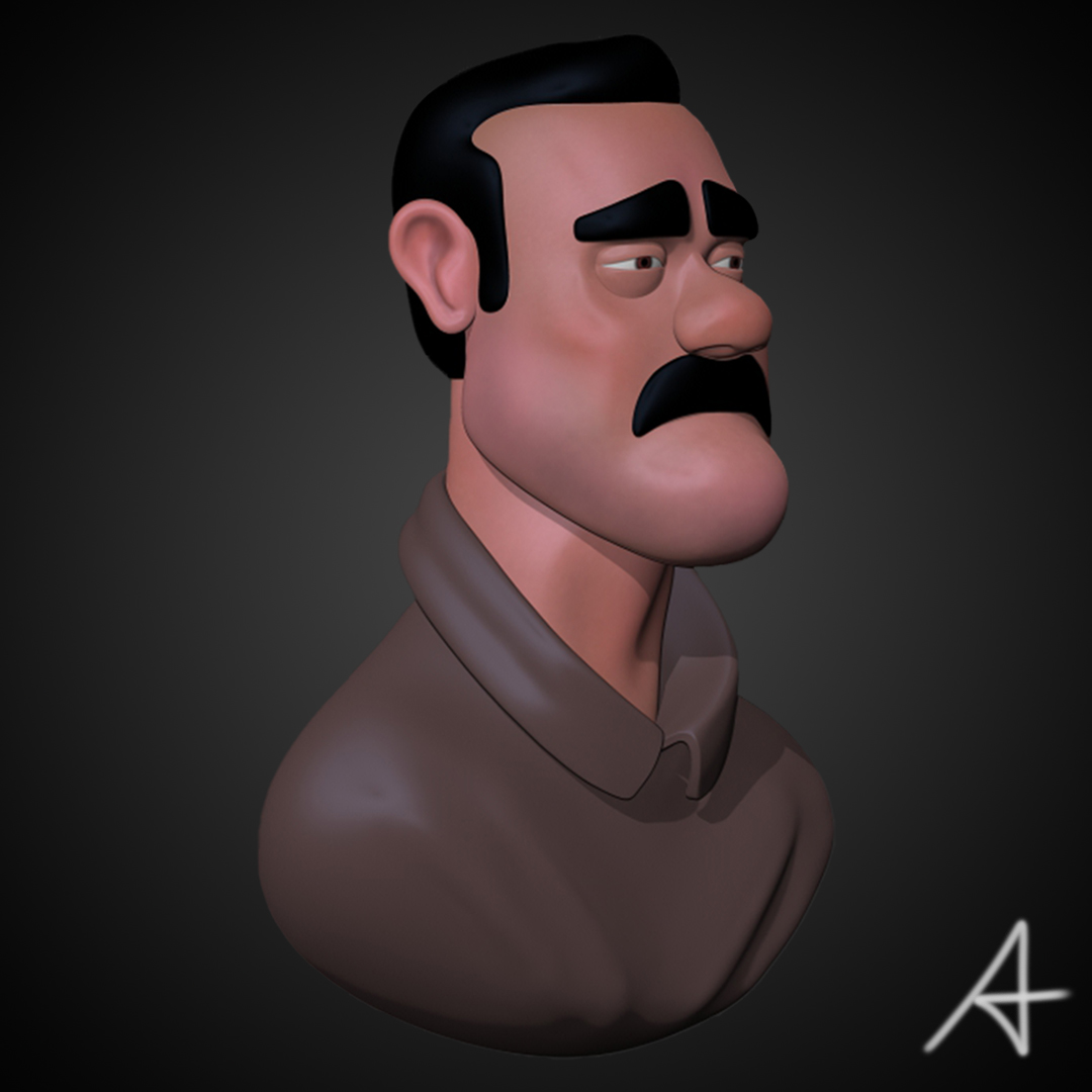 AkameRenders's tweet photo. 3d character head bust of a bored middle aged man.
#zbrush #3dmodelling #headbust #digitalart https://t.co/syVNIzFUUH