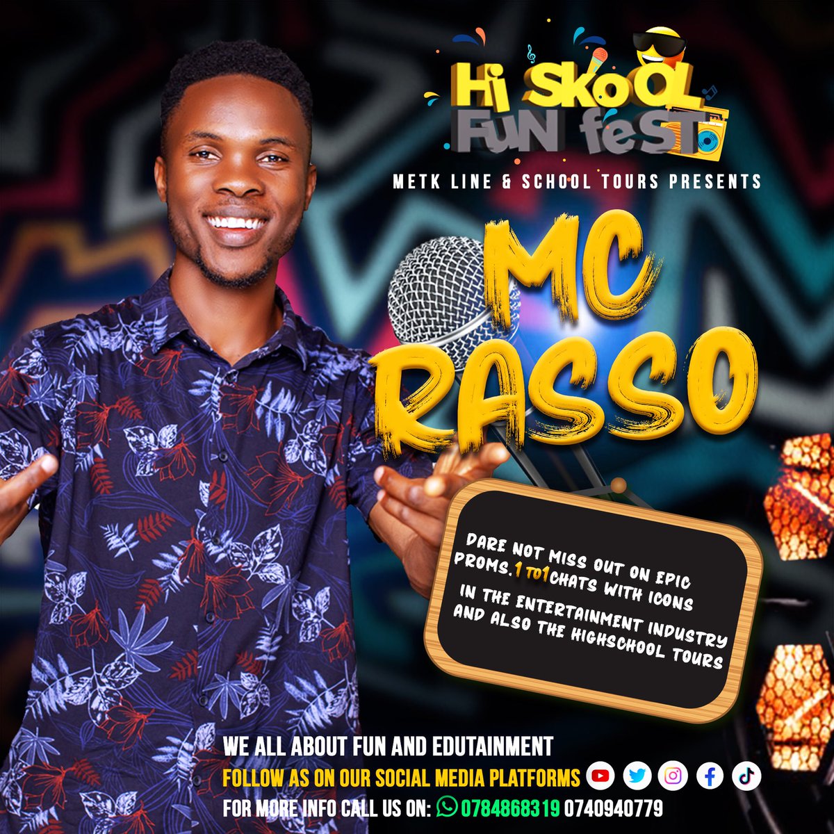 MetkLine's tweet image. Metk Line Presents to Mc Rasso host of the Hi Skool Fan t