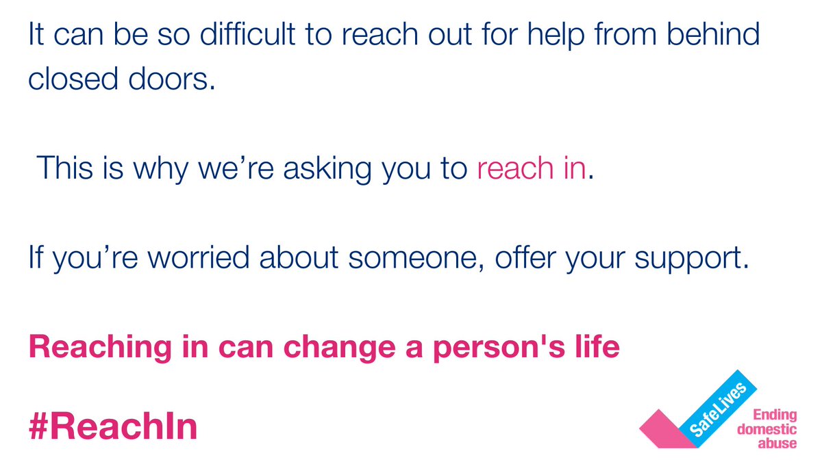 If you’re worried about someone, offer your support. A few simple steps can make all the difference to a victim of domestic abuse. #ReachIn 📷